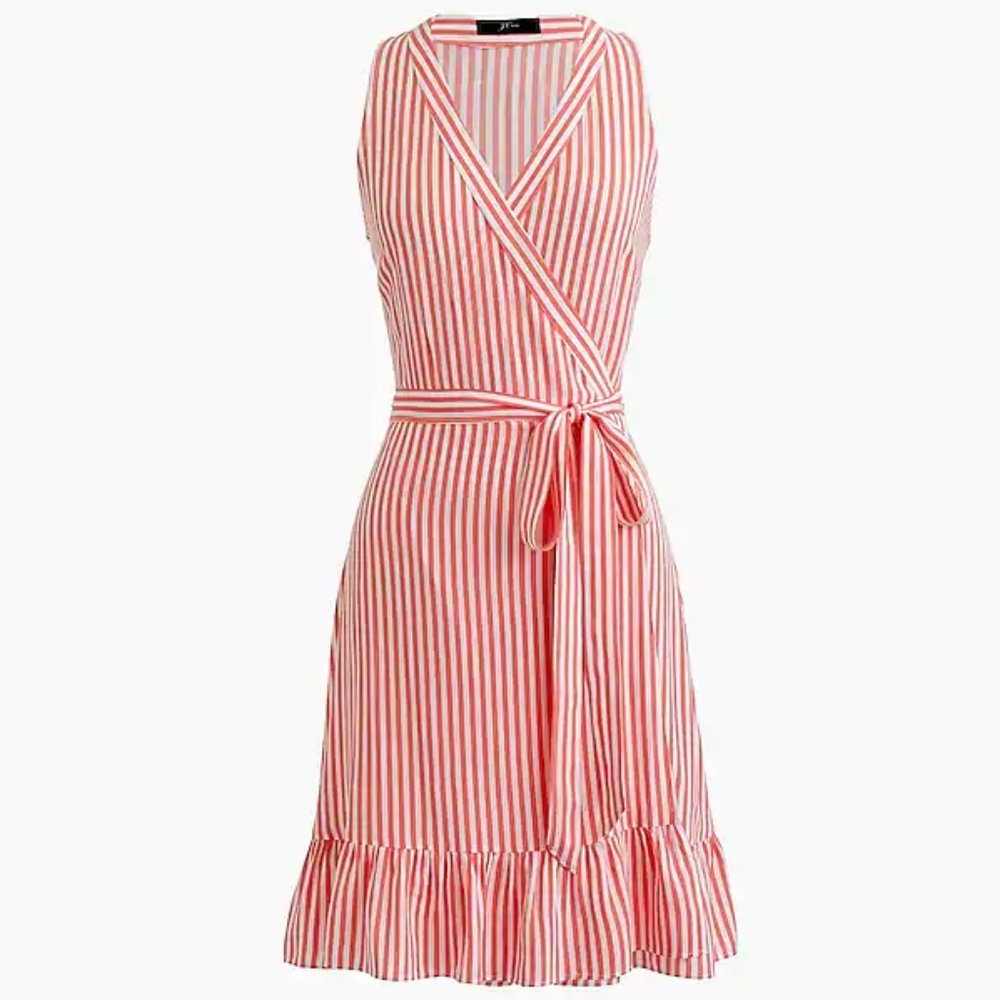 J.Crew womens wrap coverup striped Medium nwt